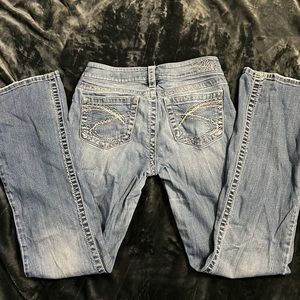 Silver bootcut jeans (28x33)